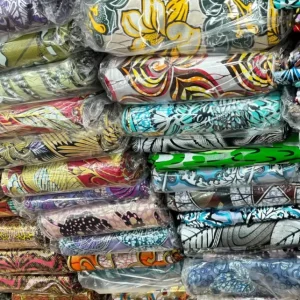 Satin Wax In Stock African Kitenge Fabric Material Fabric Nigeria Indonesia Cotton Print Fabric S wax Veritable Java Wax Fabric