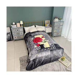 Saudi Arabia 1PLY super soft thick embossed 100% polyester mink luxury gift Raschel blanket