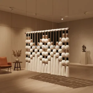 Scandinavian Decor Tapestry Divider Sphericity Bubble Macrame Wall Art Hanging Wall Decoration
