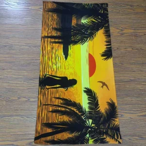 Scenic Beach Print 100% Polyester Customization Eco Friendly Sand Free Quick Dry Lightweight Beach Towel for Adults Summer Use