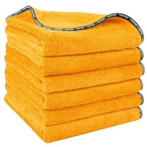 Scratch Free Plush Microfibre Car Wash Towel Bound Edge Custom Logo Personalized Microfiber Auto Detailing Cloth Soft