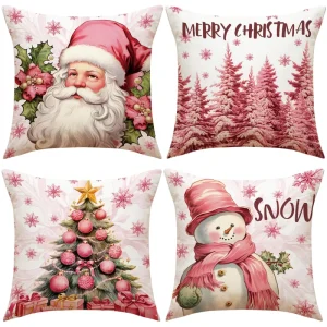Seasonal Promotional Custom Printed Cushion Cover for Holiday Square 18×18 Inch Polyester Pillow Case for Event Swag