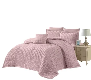 Seersucker Fabric Comfort Super King Quilt Bedding Comforter Sets Fashion Design Adult