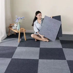 Self-Adhesive 12″ Carpet Tiles Peel & Stick Non-Slip Floor Plank Mat Luxury Polyester Carpet