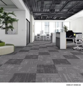 Self Adhesive Carpet Tile PVC Back PET Cushioned Noise Reduction Bulk Order Hotel FF&E Lobby Modular Floor