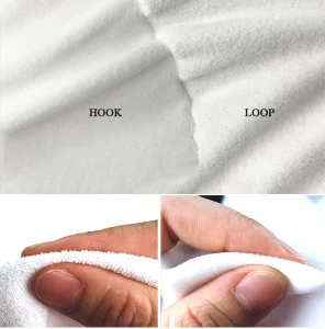 Self Adhesive Peel And Stick Noise-free Fabric For Baby Clothing Diapers Swaddles Bibs Hook & Loop