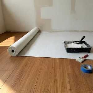 Self-Stick Felt Floor Protection Carpet Non-Scratch Non-Slip Stair Cover Mat for Painters Renovation Works