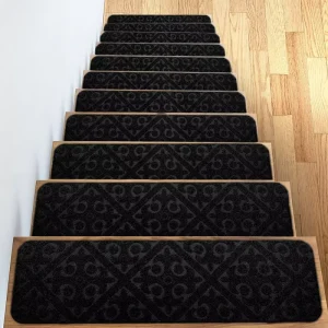 Self adhesive Stain Resistant Nonslip Stair Step Mat Staircase Stair Carpet Runner Rugs Non Slip Stair Mat