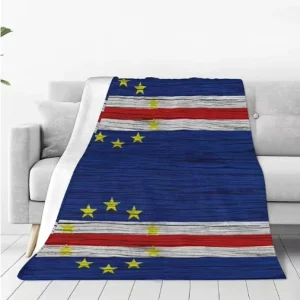 Selling at a Low Price Flag of Cape Verde Fashion Flannel Sofa Blanket Household Siesta Blanket for All Seasons