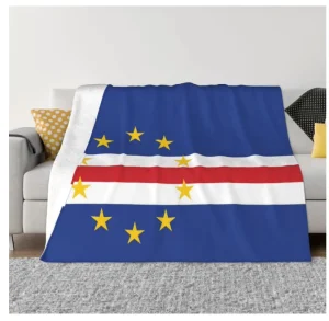 Selling at a Low Price Flag of Cape Verde Fashion Flannel Sofa Blanket Household Siesta Blanket for All Seasons