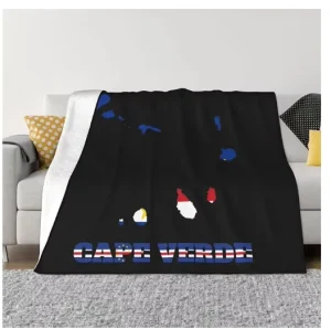 Selling at a Low Price Flag of Cape Verde Fashion Flannel Sofa Blanket Household Siesta Blanket for All Seasons