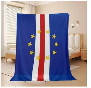 Selling at a Low Price Flag of Cape Verde Fashion Flannel Sofa Blanket Household Siesta Blanket for All Seasons