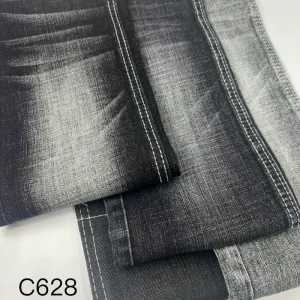 Selvedge Denim Fabric Cross Woven Stretch Tricot Knit Medium Weight for Jeans