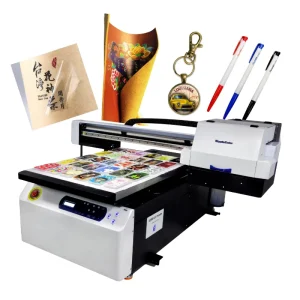 Semi Automatic Ricoh G5i UV Inkjet Printers 9060 6090 for Leather Tube Bill Printing with XP600 Print Head
