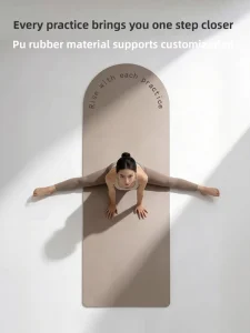 Semi circular PU Natural Rubber Yoga Mat 6mm Professional Non slip Shock Absorption Sports Fitness Home Yoga Studio Customizable