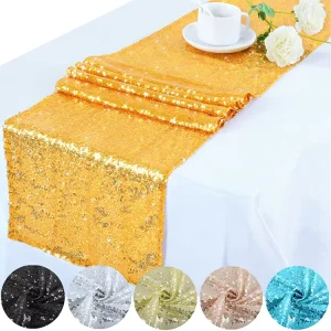 Sequin Table Runner 12 X 108 Inch Gold Sequin Tablecloth Sequin Table Runners