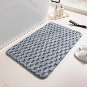 Serrated Super Absorbent Polyester Bathroom Mat Non Slip Rug Entrance Toilet Modern Minimalist Nordic Heart Shaped Door Mat