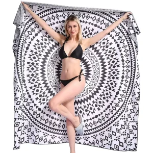 Serviette De Plage En Microfibre Quick Dry Fabric Extra Large Square Beach Towel Custom Printing Hawaiian Boho Beach Towels