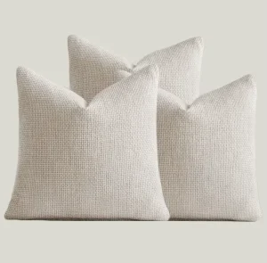 Set 3 Chenille Square Sofa Cushion Covers 40×40 Soft Throw Pillow Cover for Sofa Bed Living Room