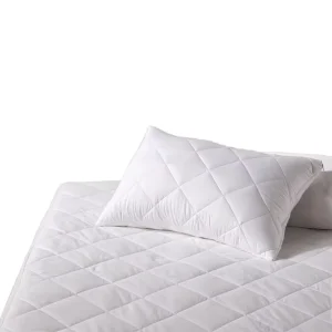 Set 4 Home Microfiber Woven Pillow Protectors Zippered Quilted Cases Anti Dust Mite Non Allergenic Bed Covers Bedroom Chinese