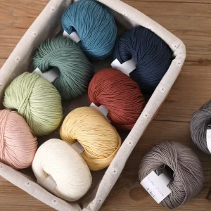 Set of 10 Hand Woven DIY Material 50g Cotton Thread with 8 Strands Crochet Needle Yarn Blended Yarn Genre