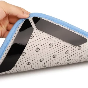 Set of 10 Reusable Washable and Removable PU Rug Carpet Mat Grippers Non Slip Anti Skid Pad 1mm Thickness