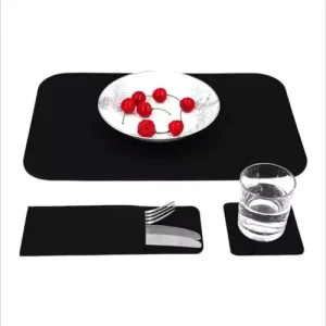 Set of 6 Absorbent Table Mats Non Slip Heat Resistant Place Mats for Wood Table