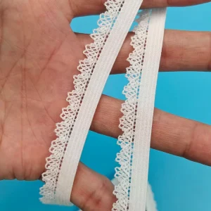 Sewing Underwear Accessories Lace Picot Elastic Webbing Band Stretch Lace Trim Bud Edge Tape Webbing Belt for Home Textile