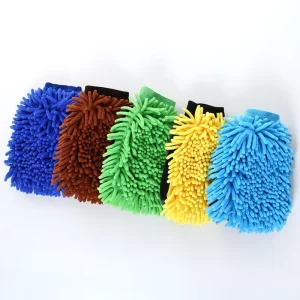 Shaohua Car Clean Glove Towel Super Absorbent Chenille Microfiber Car Wash Mitt Extra Thick Dual Sided for Cleaning Home Use