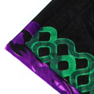 Shaoxing Custom Logo 100% Polyester Woven Korea Abaya Velboa Printed Velvet 5000 Fabric for Clothing