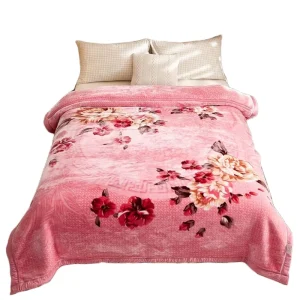 Shaoxing Manufacturer Polyester Very Heavyweight Thickened Double Layer Raschel Blanket Warm and Windproof for Home