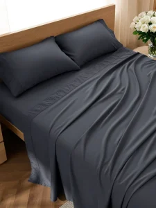 Sheet Set 4 Pieces Soft Queen Size Sheets Hotel Luxury Easy Care Polyester Microfiber Bedding