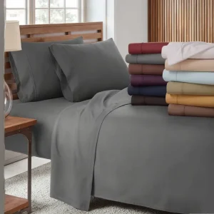 Sheet Set Queen Size Bedroom Sheet and Pillowcase Sets Comfy Breathable Hotel Microfiber Bedding