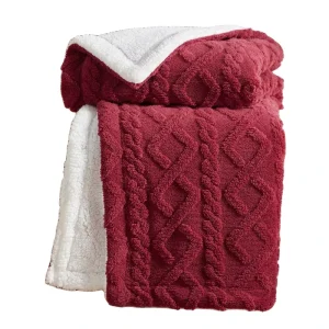 Sherpa Blanket Polyester Jacquard Super Soft Cozy Fleece Throw Blanket Warm Flannel Soft Fleece Blanket for Bedding Couch Sofa