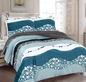 Sherpa Fleece 200TC Polyester Washable Borrego Blanket Fluffy Plush Pillowcase Printed Super Soft Warm American Set