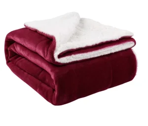 Sherpa Fleece Bed Blankets Queen Size Brown Thick Fuzzy Warm Soft Large Queen Blanket for Bed 90×90 Inches
