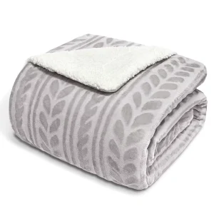 Sherpa Fleece Plush Fluffy Bed Blanket Ultra Soft and Warm Reversible Flannel Velvet Blankets for Bed Couch Sofa