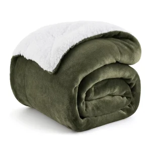 Sherpa Fleece Throw Blanket for Couch Thick and Warm Blanket for Winter Soft and Fuzzy Throw Blanket for Sofa