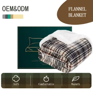 Sherpa Plaid Throw Blanket Fuzzy Fluffy Cozy Soft Blanket Fleece Flannel Plush Twin Size Microfiber Blanket for Couch Bed