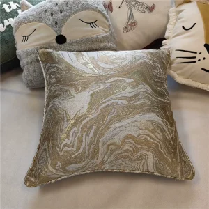 Shinny Quaicksand Pattern Metallic Jacquard Throw Pillow Covers Home Decorative Cushion Covers Sofa Backrest