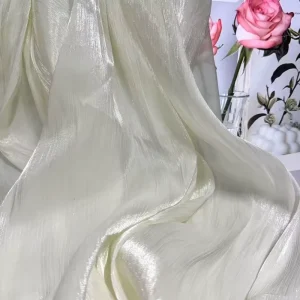 Shiny Crepe Crinkle Silk Fabric Sparkling Satin Pleated Organza Ruffles Lace Fabric Dress Stage Costume Garment Accessories