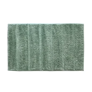 Shiny Noodle Jacquard Chenille Bath Mat Bathroom Water Absorbent Floor Mat Hot Melt Backing Anti-Slip Door Mat for Home Bathroom