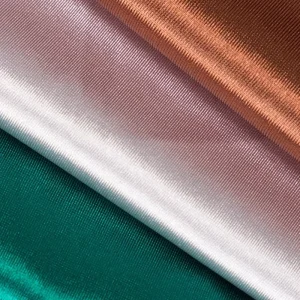 Shiny Recycled Polyester Spandex Knit Fabric 4 Way Stretch Eco Friendly for Latin Dance Skirt Ballroom Costume