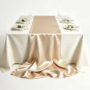 Shiny Satin Table Runner Long Glossy Polyester Table Runner for Wedding Banquet Hotel Party Christmas Home Decoration