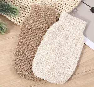 Shower Ramie Jute Cotton Fiber Washcloths Body Scrubbers Bath Mitts Exfoliating Bath Gloves