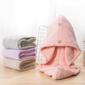 Shower Spa Head Wrap Hair Drying Hat Microfiber Terry Dry Hair Towel for Women