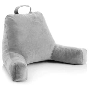 Shredded Memory Foam Lumbar Back Support Cushion 200TC Solid Pattern Chair Reading Pillow Bed Rest Pillow