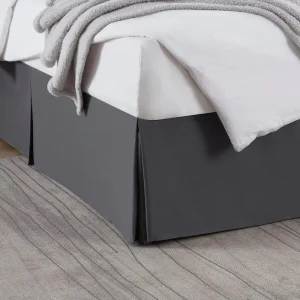 Shrinkage & Fade Resistant Bed Skirt Queen Size Brushed Microfiber Hotel Quality Pleated Bed Skirt