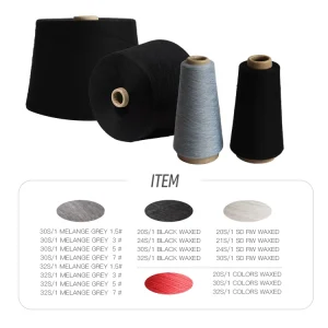 Shuyuan 100% Spun Polyester Yarn 30S 1 Melange Grey 1.5# Custom Core Spun Yarn for Apparel & Home Textiles
