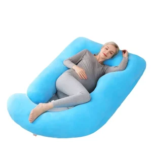 Side Sleeping G Shaped Detachable Washable Polyester Cotton Filled Maternity Pillow for Belly Support